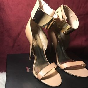 Tan Bebe heels. Size 8